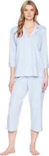 Пижамный комплект-капри Essentials Bingham Knits LAUREN Ralph Lauren, цвет French Blue Stripe