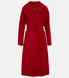 Пальто zenith из натуральной шерсти с поясом &apos;S Max Mara, красный