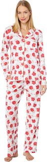 Пижамный комплект Petite с воротником-стойкой и принтом Karen Neuburger, цвет Flower Vine