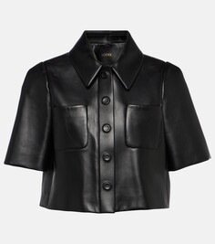 Репропорциональная кожаная куртка Loewe, черный