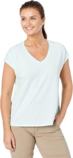 Мягкая футболка Petite Beyond с короткими рукавами и V-образным вырезом L.L.Bean, цвет Nautical Aqua L.L.Bean®