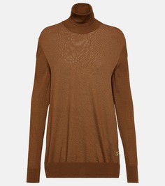 Кашемировый свитер с высоким воротником Dolce&amp;Gabbana, коричневый