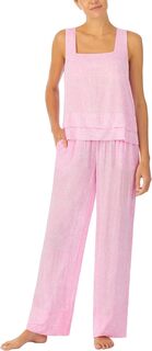 Пижамный комплект с укороченными майками и длинными брюками Sanctuary, цвет Pink Animal
