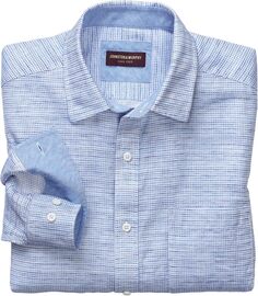 Рубашка Ombre Linen Johnston &amp; Murphy, синий