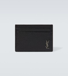 Кожаная визитница Saint Laurent, черный