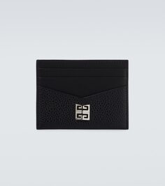 Кожаный картхолдер 4g Givenchy, черный