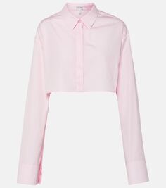 Укороченная рубашка из хлопка Loewe, розовый