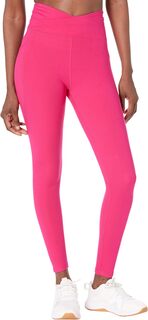 Брюки Balance Crossover High-Waist Full-Length Tights w/ Pockets DKNY, цвет Beetroot