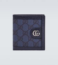 Холщовый кошелек ophidia gg Gucci, синий