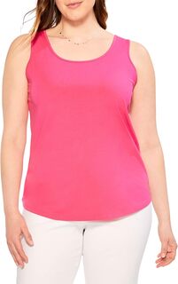 Майка Plus Size Shirt Tail Perfect Tank NIC+ZOE, цвет Shocking Pink