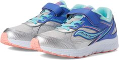 Кроссовки Cohesion 14 A/C Saucony Kids, цвет Silver/Periwinkle/Turquoise