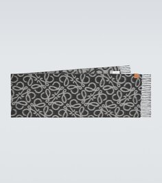 Анаграммная аплака и шарф из смесовой шерсти Loewe, мультиколор