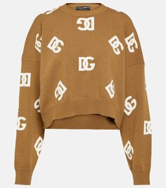 Укороченный шерстяной свитер dg Dolce&amp;Gabbana, мультиколор