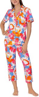 Укороченная пижама с короткими рукавами Bedhead PJs, цвет Morning Flowers