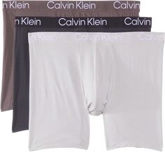 Комплект трусов-боксеров из модала Eco Pure, 3 шт. Calvin Klein Underwear, цвет Sparrow/Phantom/Lilac Marble