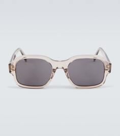 Солнцезащитные очки в квадратной оправе с 3 точками Celine Eyewear, бежевый