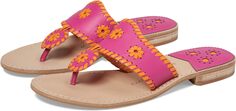 Шлепанцы Jacks Flat Sandal Jack Rogers, цвет Magenta/Orange Peel Nappa