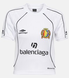 Футболка из футбольного джерси Balenciaga, белый