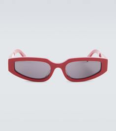 Солнцезащитные очки triomphe овальной формы Celine Eyewear, красный