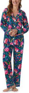 Классический пижамный комплект с длинными рукавами Trina Turk x Bedhead Bedhead PJs, цвет India Garden