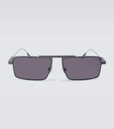 Прямоугольные солнцезащитные очки Zegna, серый