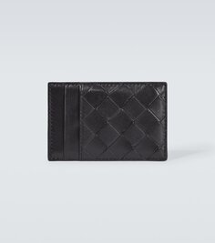 Кожаная визитница Bottega Veneta, черный