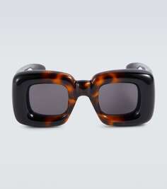 Завышенные квадратные солнцезащитные очки Loewe, черный