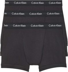 Комплект боксеров-боксеров из хлопка стрейч, 3 шт. Calvin Klein Underwear, черный