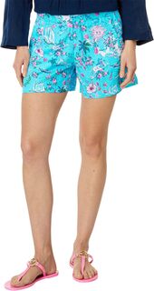 Льняные шорты Lilo Lilly Pulitzer, цвет Amalfi Blue Lillys Roadtrip