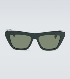 Солнцезащитные очки «кошачий глаз» Bottega Veneta, зеленый