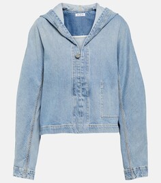 Укороченная джинсовая куртка Alaïa, синий