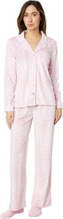 Флисовая пижама Minky с длинными рукавами для миниатюрных девушек и носками Karen Neuburger, цвет Winter Brocade/Pink