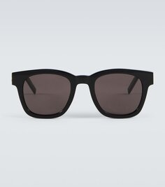 Солнцезащитные очки sl m124 в квадратной оправе Saint Laurent, черный
