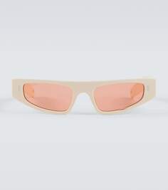 Прямоугольные солнцезащитные очки Gucci, белый