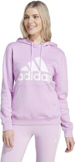 Флисовая толстовка с большим логотипом Essentials adidas, цвет Bliss Lilac/White