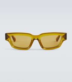 Прямоугольные солнцезащитные очки Bottega Veneta, желтый