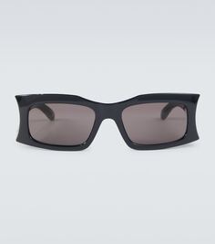 Прямоугольные солнцезащитные очки Balenciaga, черный