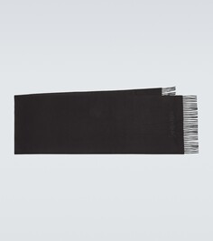 Кашемировый шарф с бахромой Saint Laurent, черный