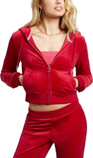 блестящая толстовка с капюшоном Juicy Couture, цвет Coco Red