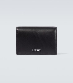 Кожаный кошелек двойного сложения Loewe, черный