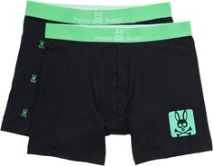 Комплект из 2 трусов-боксеров Psycho Bunny, цвет Neon Green