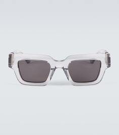 Непримиримые прямоугольные солнцезащитные очки Bottega Veneta, серый