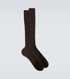 Носки из кашемира и шелка Loro Piana, коричневый