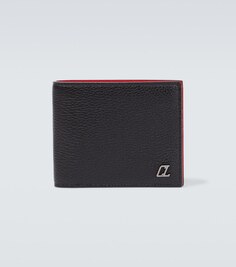 Кожаный кошелек coolcard двойного сложения Christian Louboutin, черный