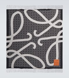 Жаккардовое шерстяное одеяло anagram Loewe, серый