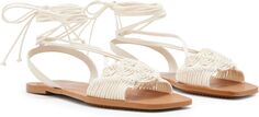 Сандалии на плоской подошве Donna Sandals AllSaints, цвет Chalk White