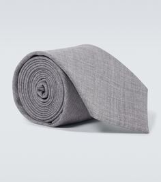 Шерстяной галстук Brunello Cucinelli, серый