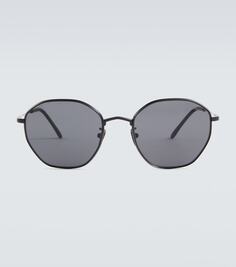 Круглые солнцезащитные очки Giorgio Armani, черный