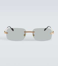 Прямоугольные солнцезащитные очки Cartier Eyewear Collection, серый