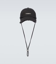 Хлопковая кепка le casquette artichaut Jacquemus, черный